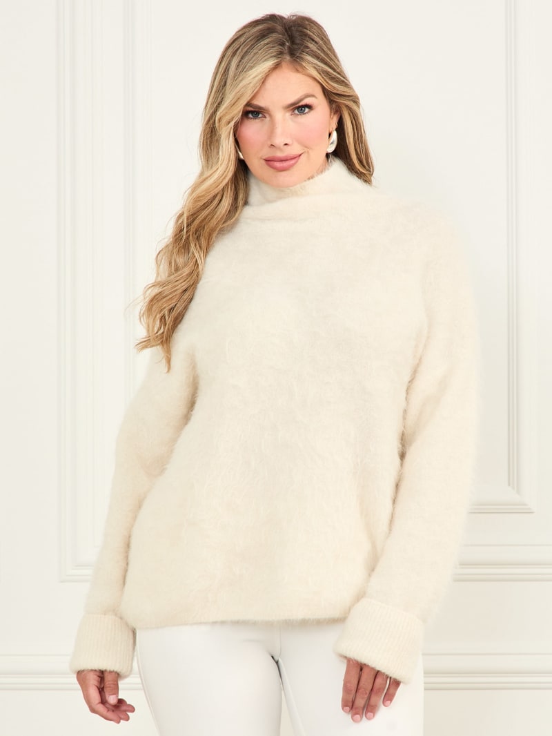 White fur sweater deals