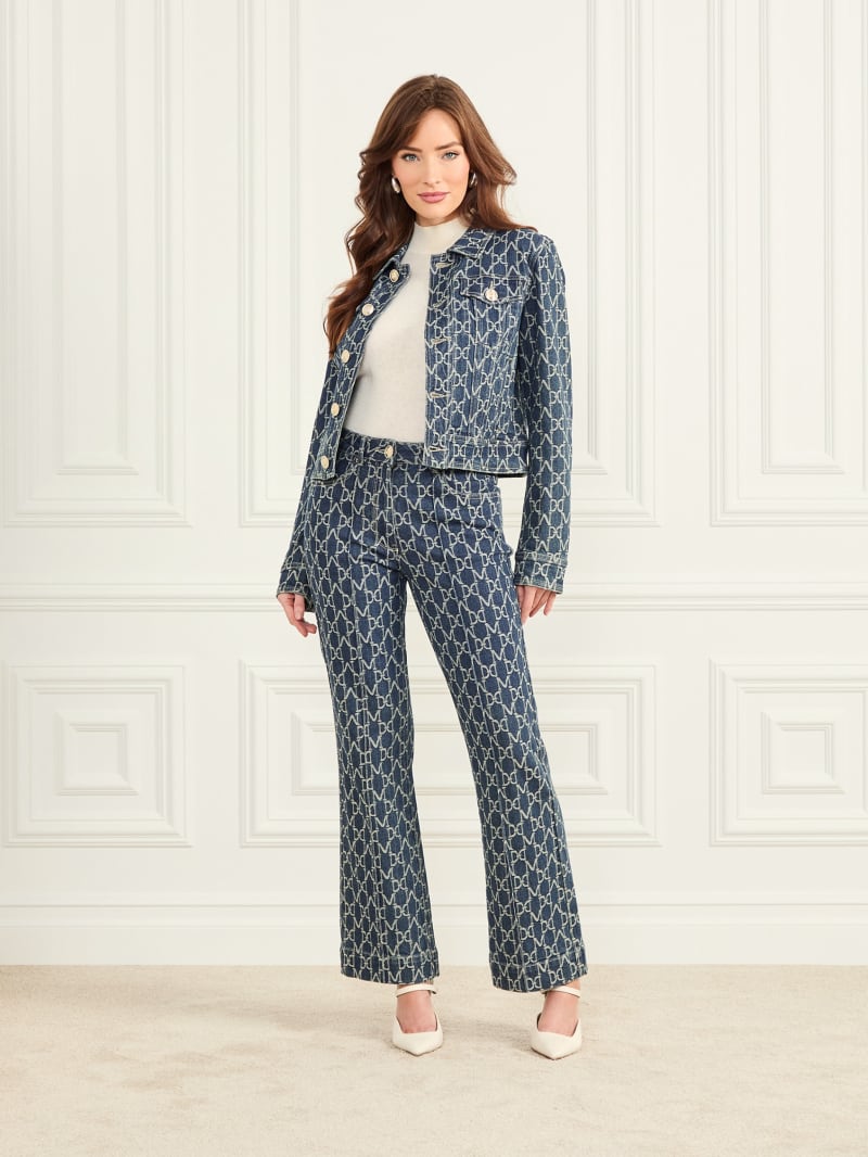 Bea Monogram Denim Trucker Jacket | Marciano