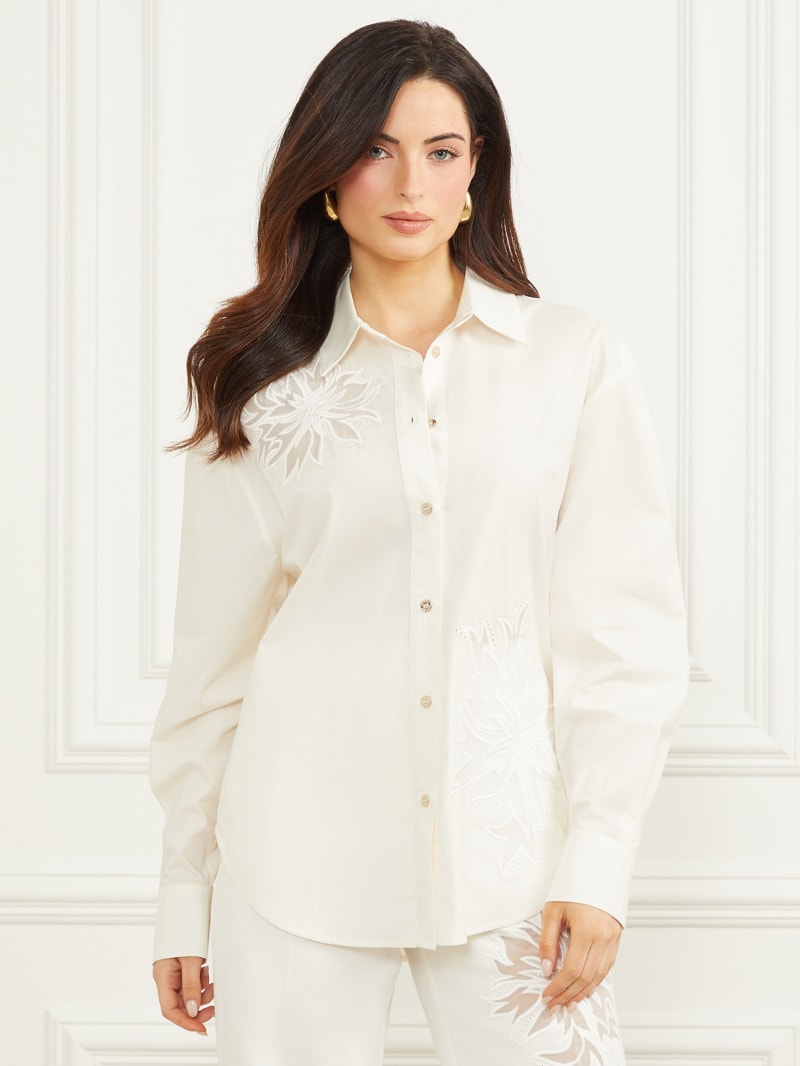 新年の贈り物 Glam de Fleur Embroidered Shirt | GUESS トップス