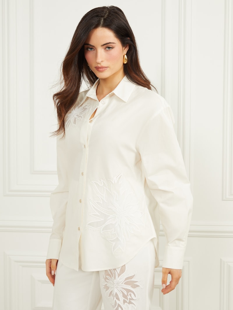 Glam de Fleur Embroidered Shirt | GUESS