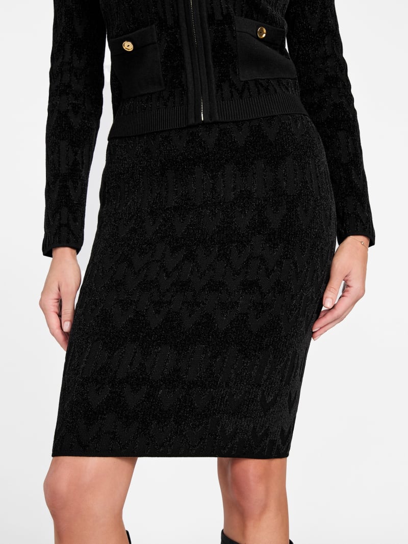 Marciano monogram midi skirt
