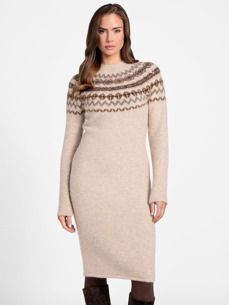 IMANE JACQUARD KNIT DRESS　AMERI　vintage Maje_MFPRO03918-B018_F_1.jpg