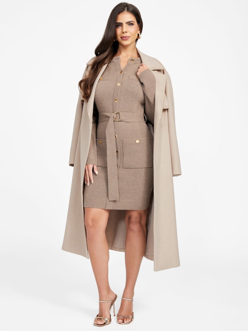 Afrah Pockets Sweater Dress