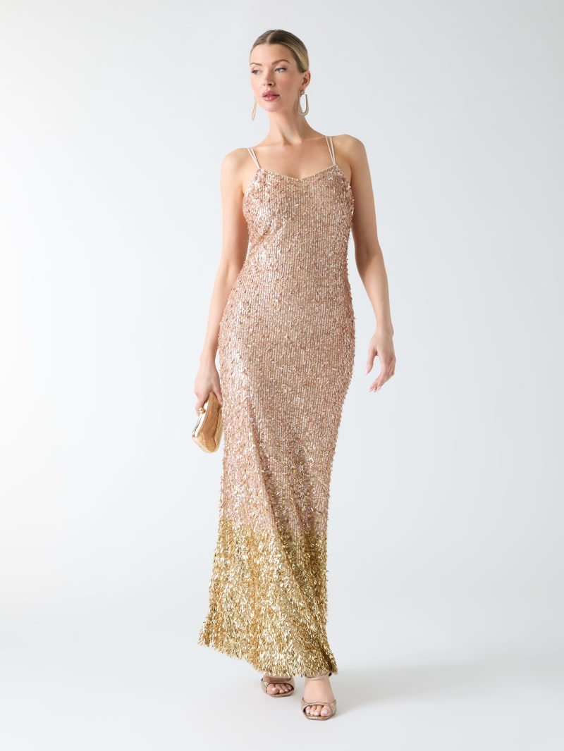 lulus gold maxi dress Burnished Gold Velvet V-Neck Bridesmaid Dress A-Line Floor-Length main image 1