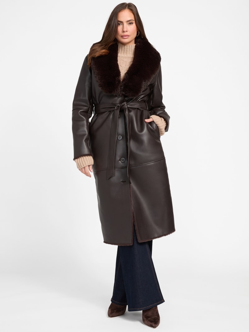 Zoey Faux-Leather Coat | Marciano
