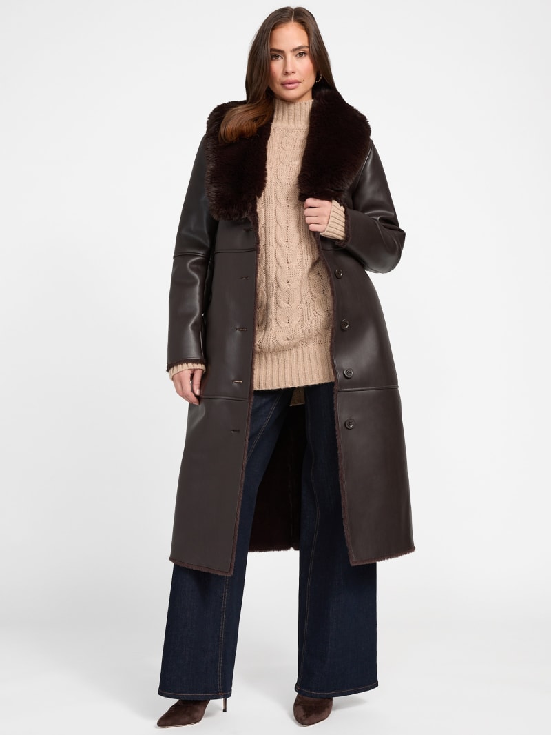 Zoey Faux-Leather Coat | Marciano