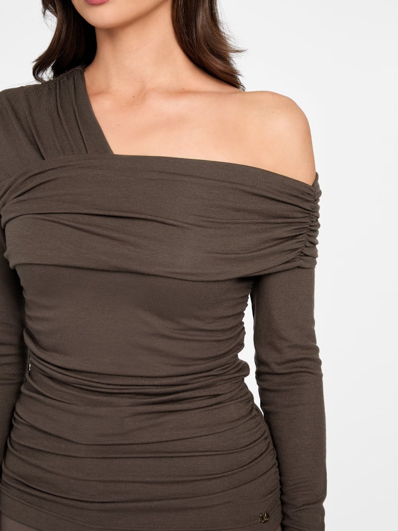 Eco Astrid Asymmetric Draped Top