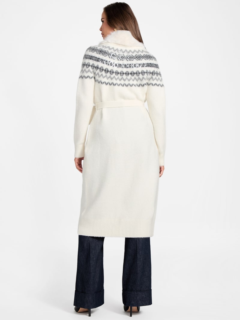 MARCIANO by GUESS® Akilah Faux Fur-Trim Longline Cardigan