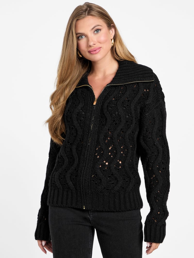 Adenora Zipped Cardigan Sweater | GUESS