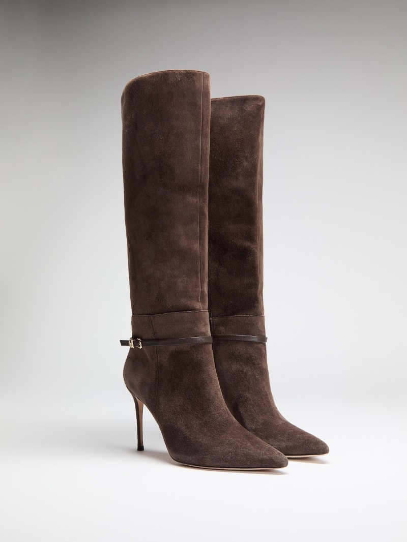 Suede Knee-High Stiletto Boot · Guess
