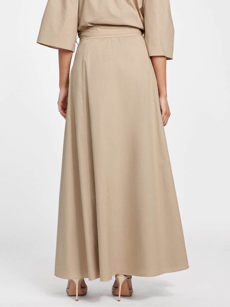 スカート PAROSH Women Mid Skirts D621140PL 004 BEIGE Pat Belted Maxi Skirt | GUESS Canada