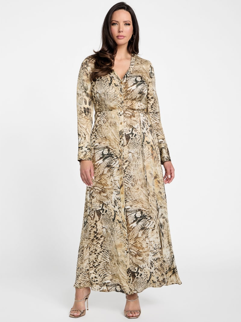 沸騰ブラドン Giselle Eco Printed GUESS | Dress Maxi ディスプレイ