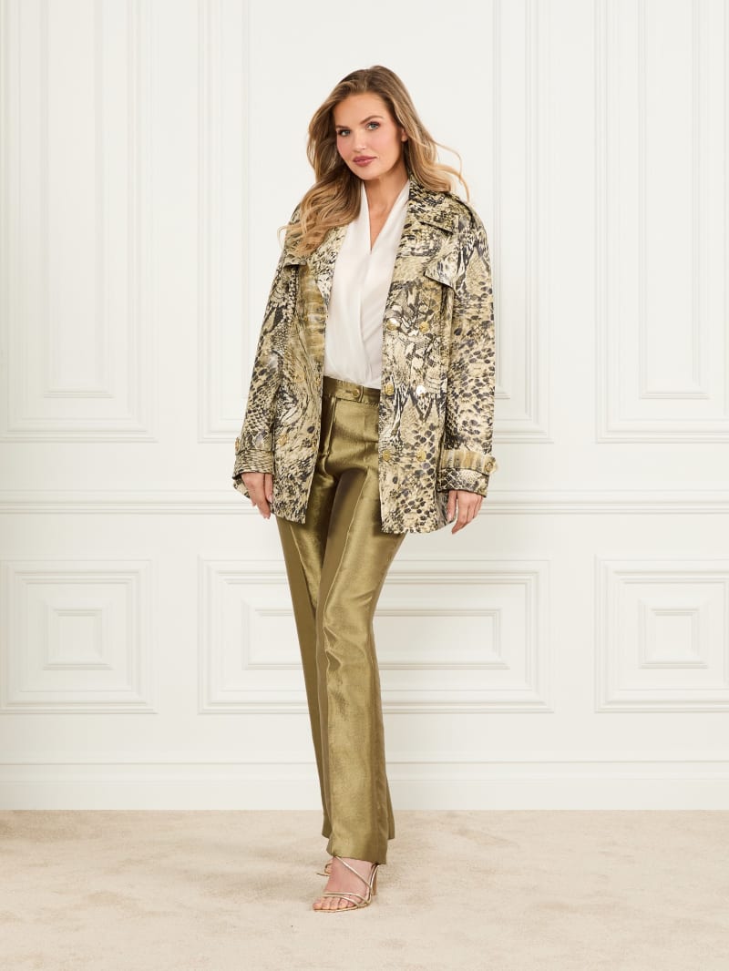 Natalie Printed Short Trench Coat | GUESS