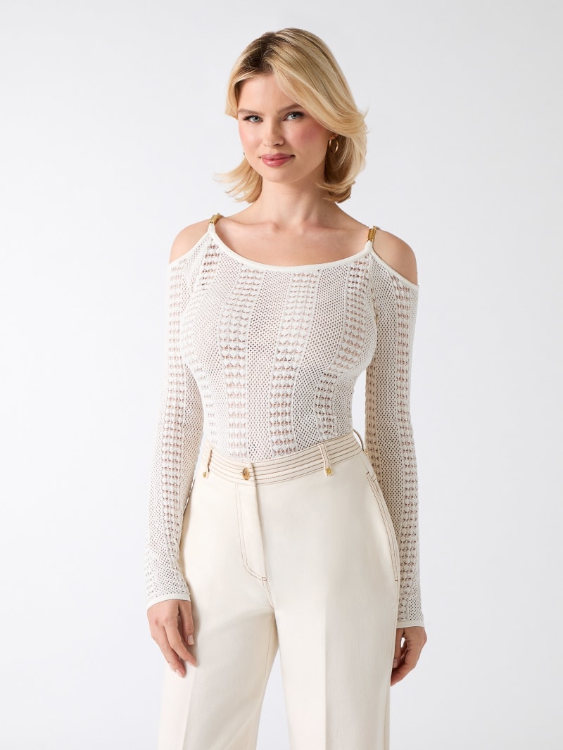 GUESS® Emma Cold-Shoulder Sweater Top Women