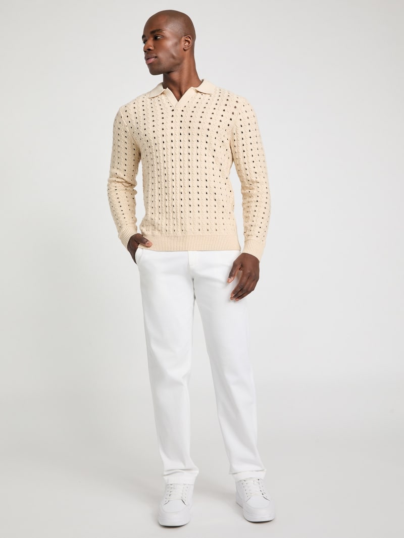 トップス STUSSY 24SS OPEN KNIT COLLARED SWEATER 5GHR185864Z-G1W7-ALT1