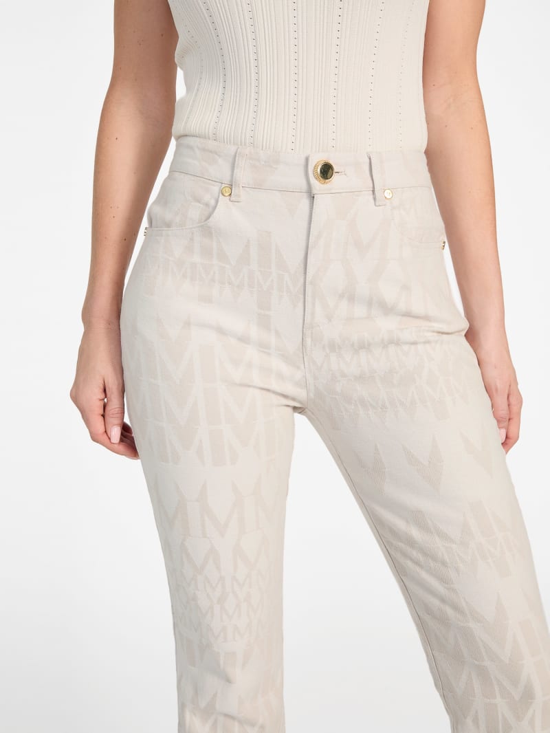Sarah Monogram Flared Denim Pant | GUESS