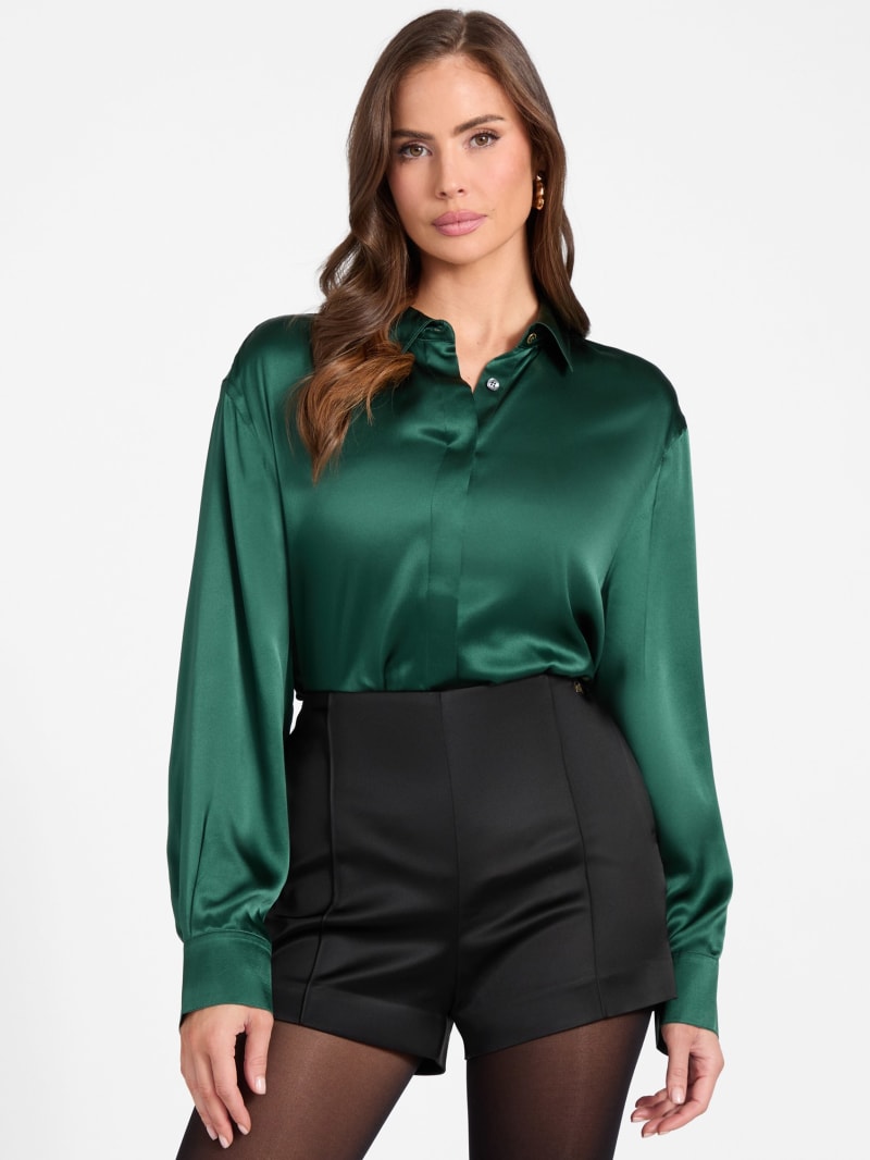 Women's Blouses Button Down Tops Silk Shirts