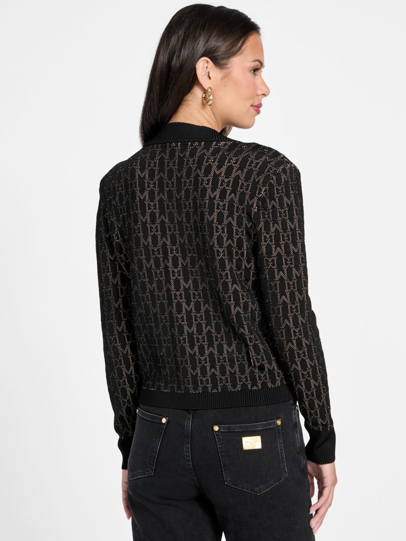 Billie Monogram Cardigan Sweater