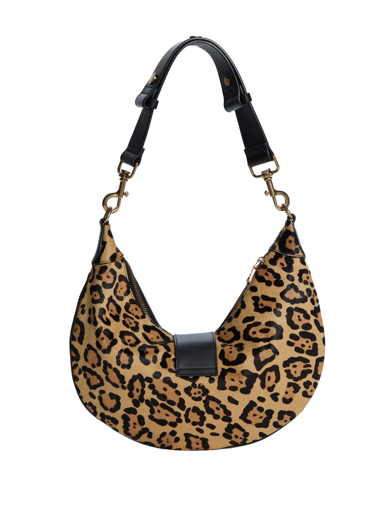 Leopard Crescent Shoulder Bag | GUESS