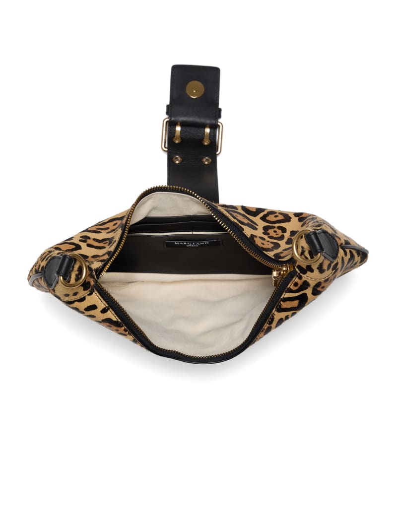 Leopard Crescent Shoulder Bag | GUESS