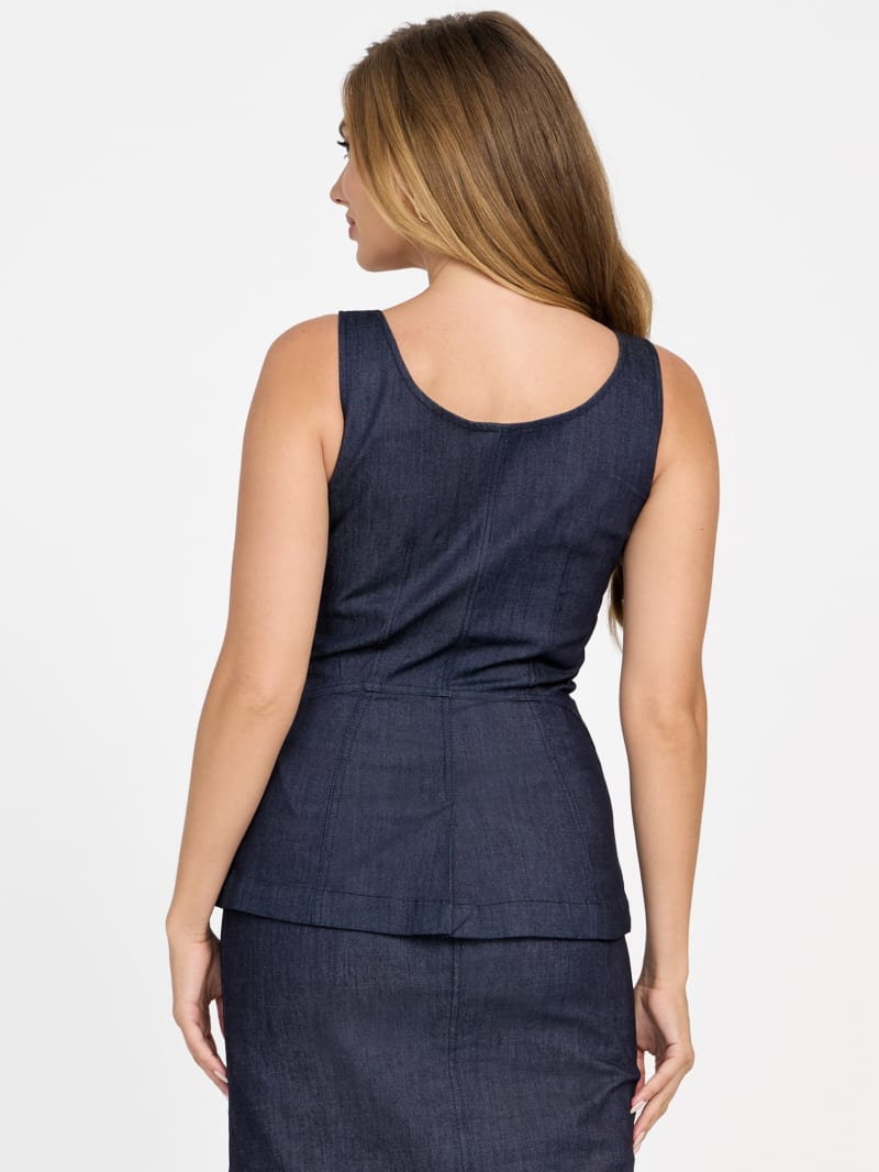 Denim Zip Corset Top | GUESS