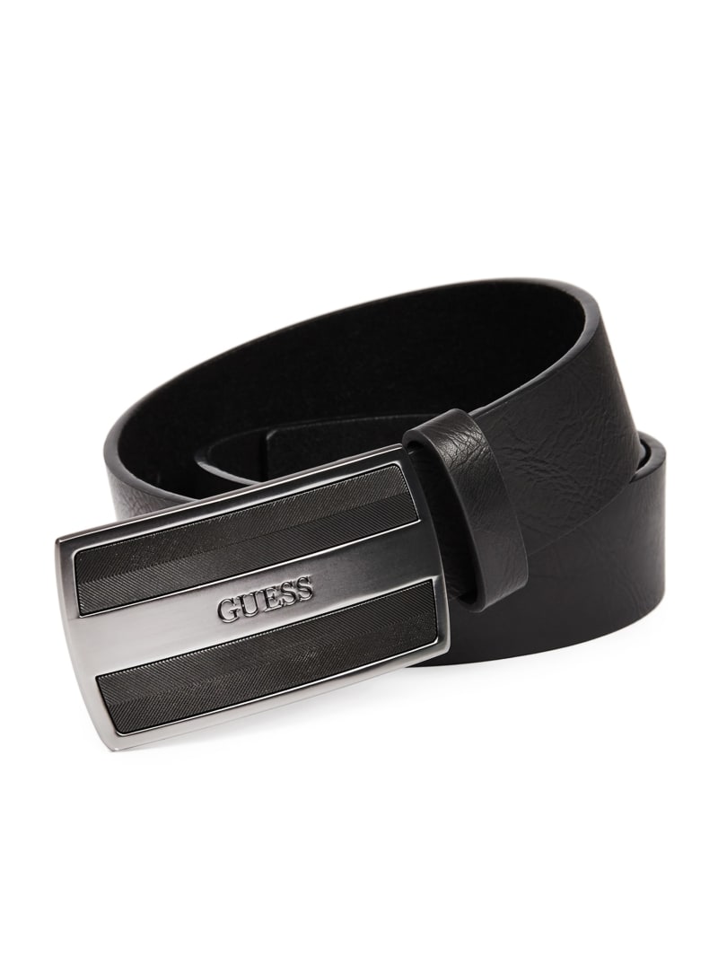 Chevron-Textured Plaque Belt | GUESS Factory