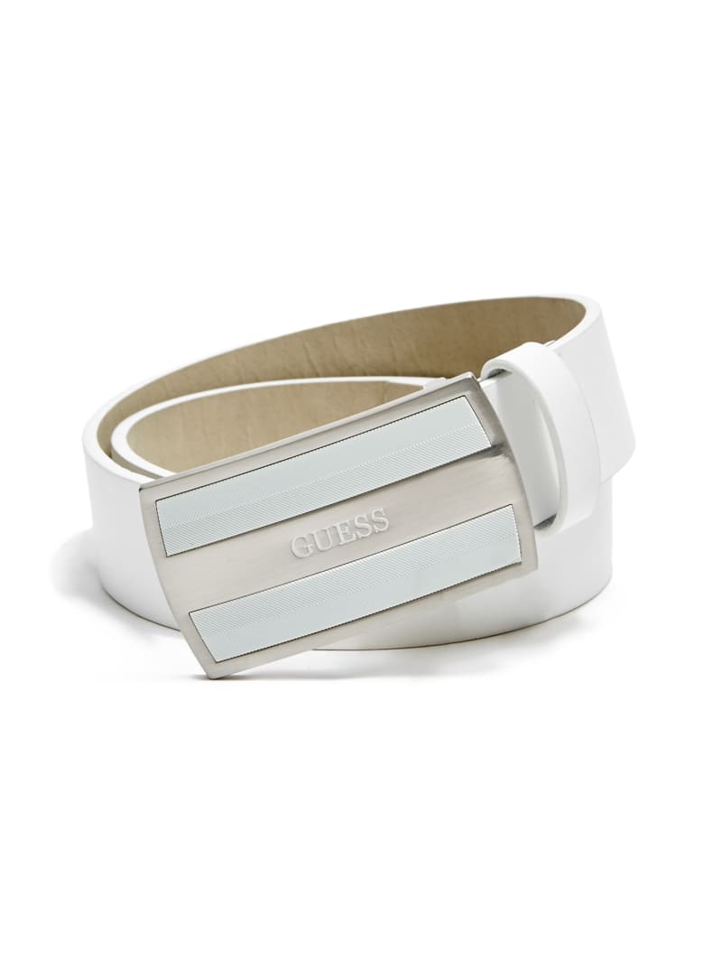 Guess white belt mens online
