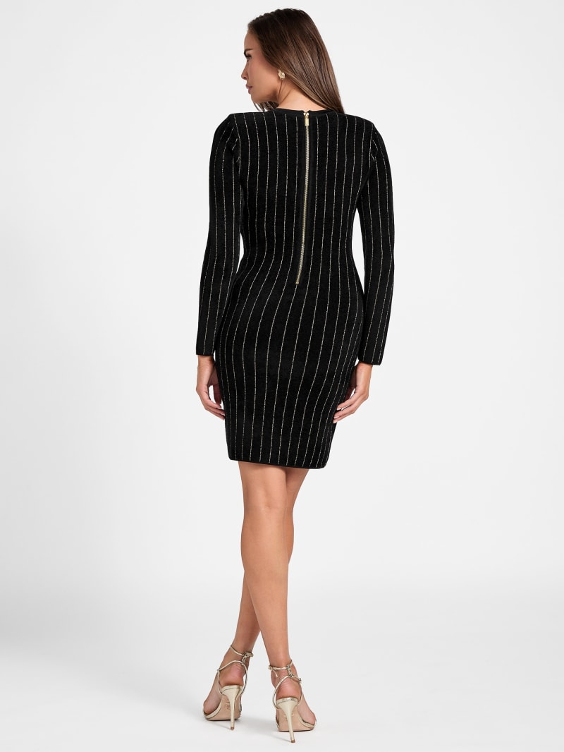 Menna Pinstriped Sweater Dress