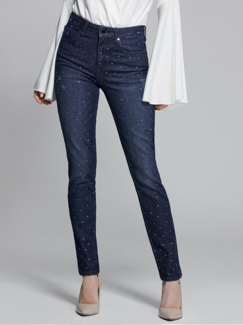 MidRise Skinny Diamante Jean GUESS Canada