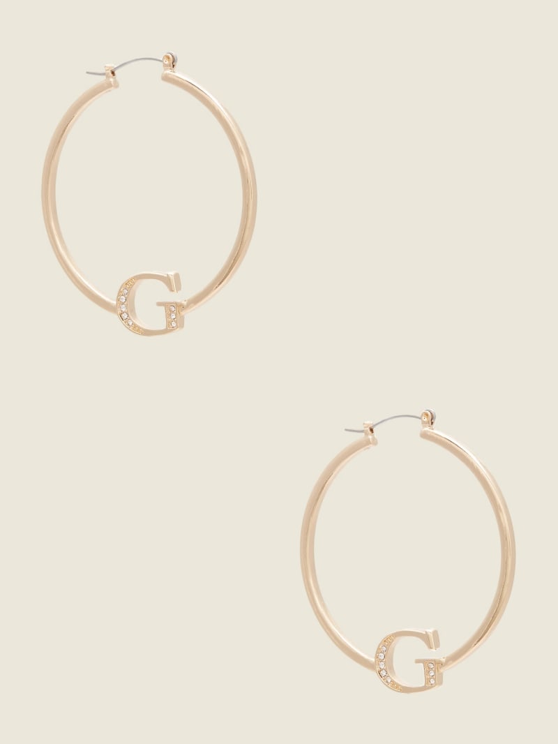 Logo Hoop Earrings GUESS Canada