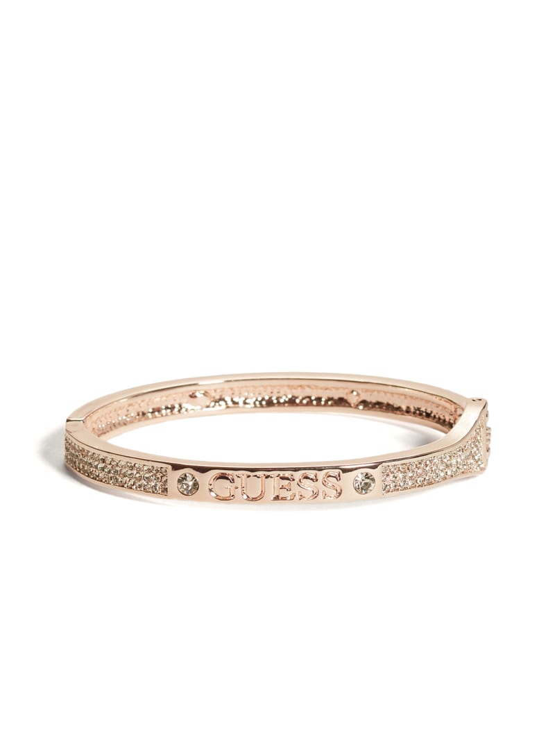 Guess Rose Gold-Tone Rhinestone Bangle. 2