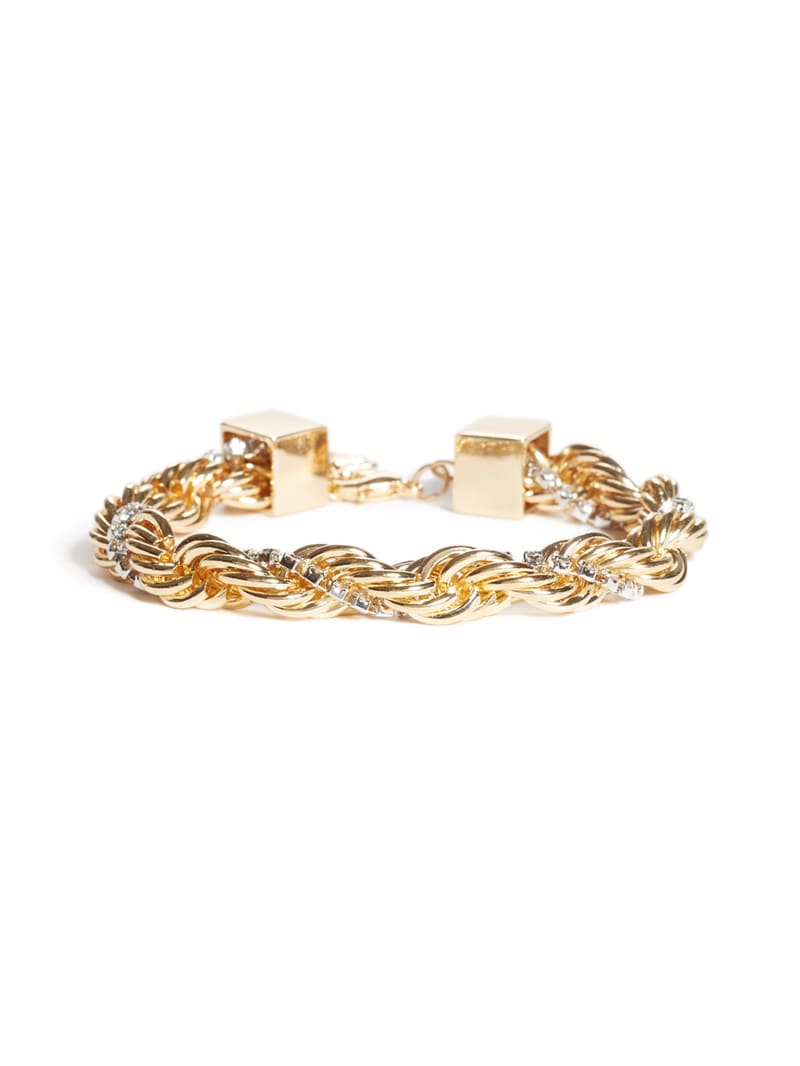 Guess Gold-Tone Braided Bracelet. 1