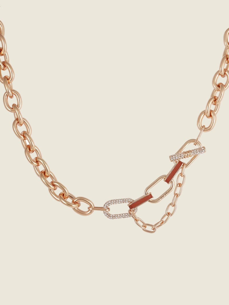 Rose gold toggle necklace