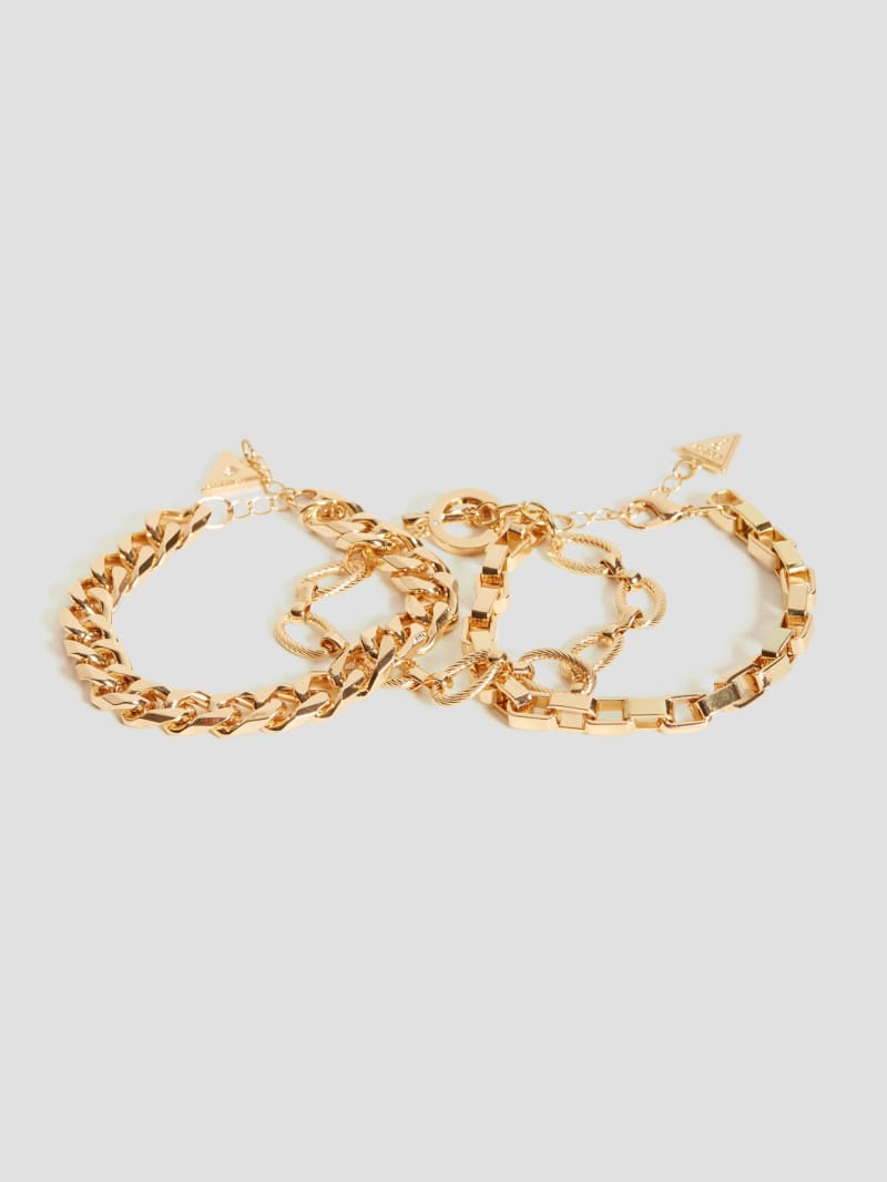 Gold Tone Chain Bracelet Set GUESS