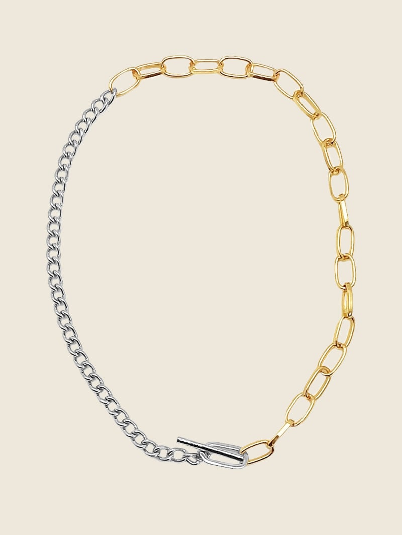 MultiTone Mixed ChainLink Necklace GUESS