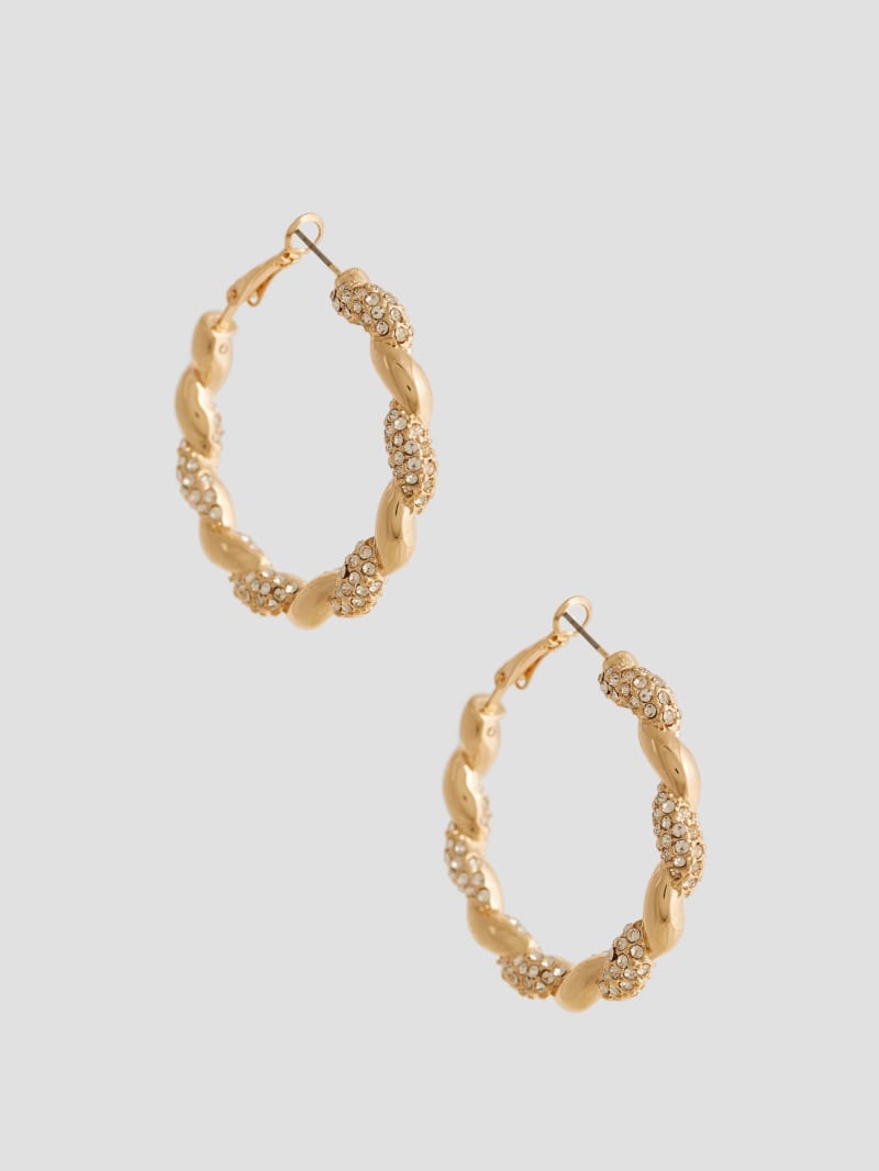 Gold-Tone Twisted Hoop Earrings