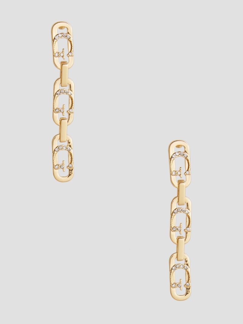 Gold-Tone G Logo Linear Earrings