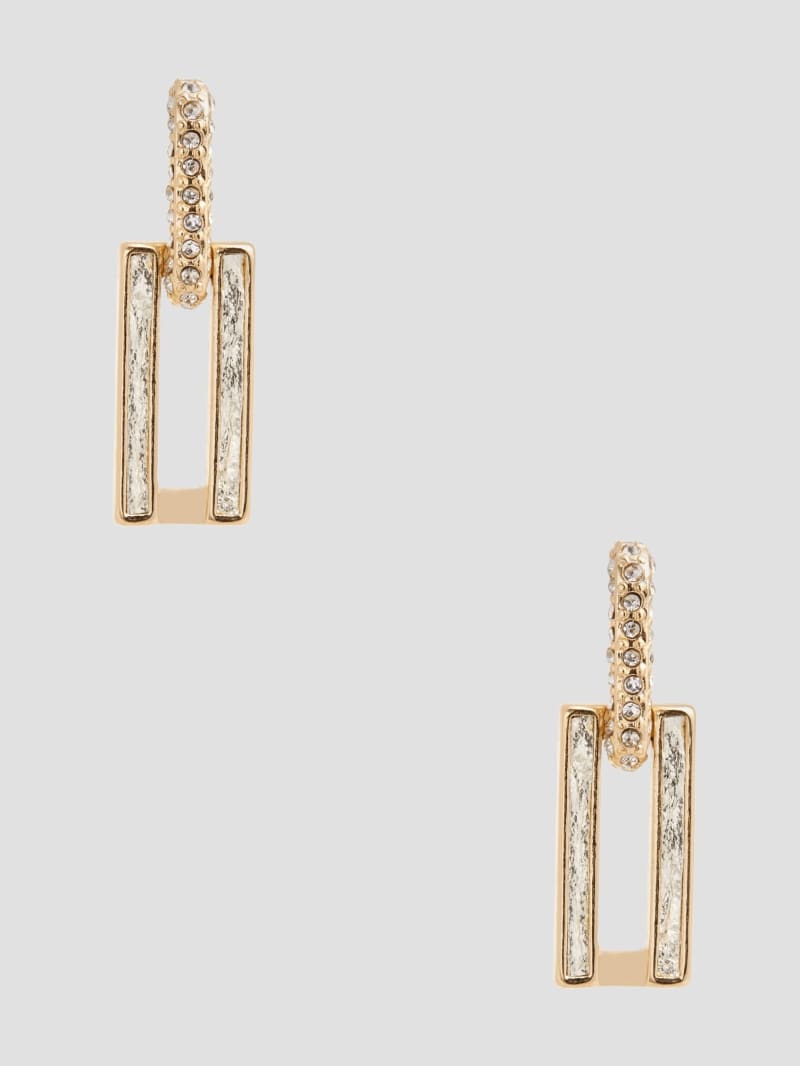 Square Pavé Metallic Earrings