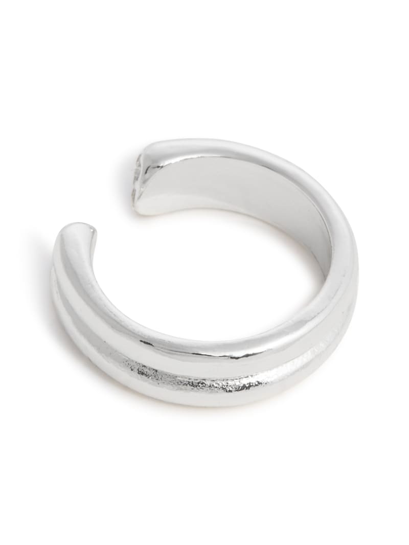 【超目玉枠】 Silver-Tone Rhinestone GUESS | 7 Size - Ring Cuff リング(指輪)