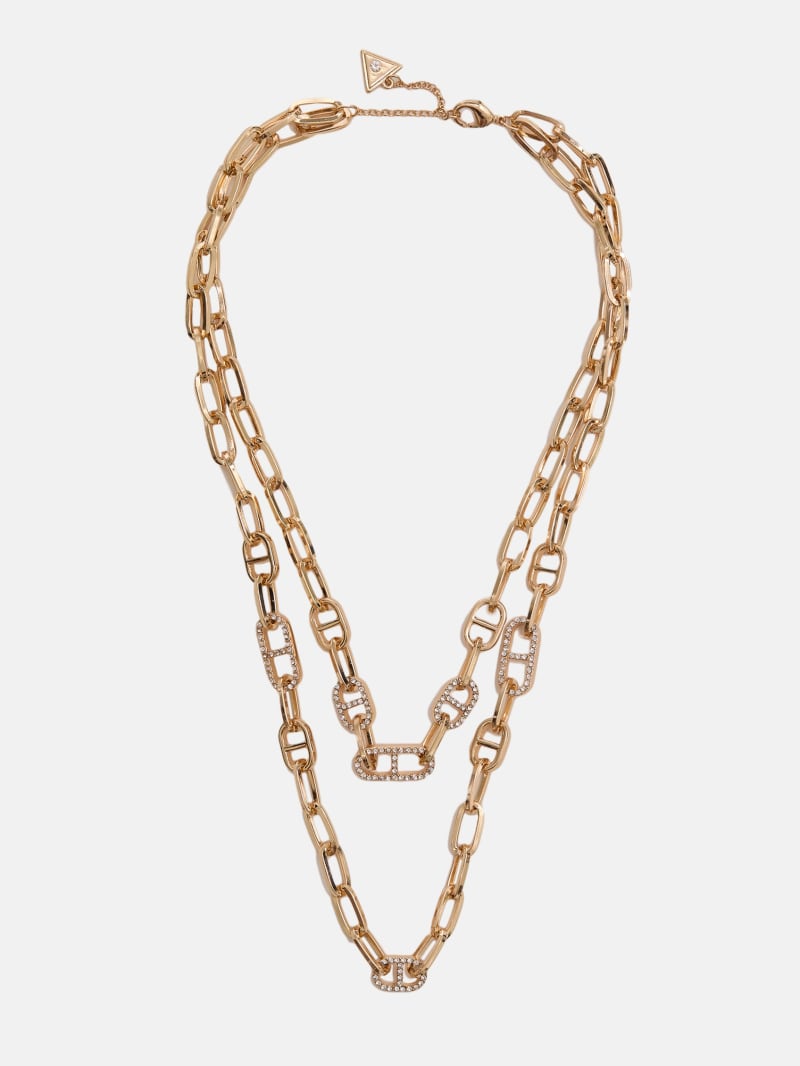 Gold-Tone Link Layered Necklace