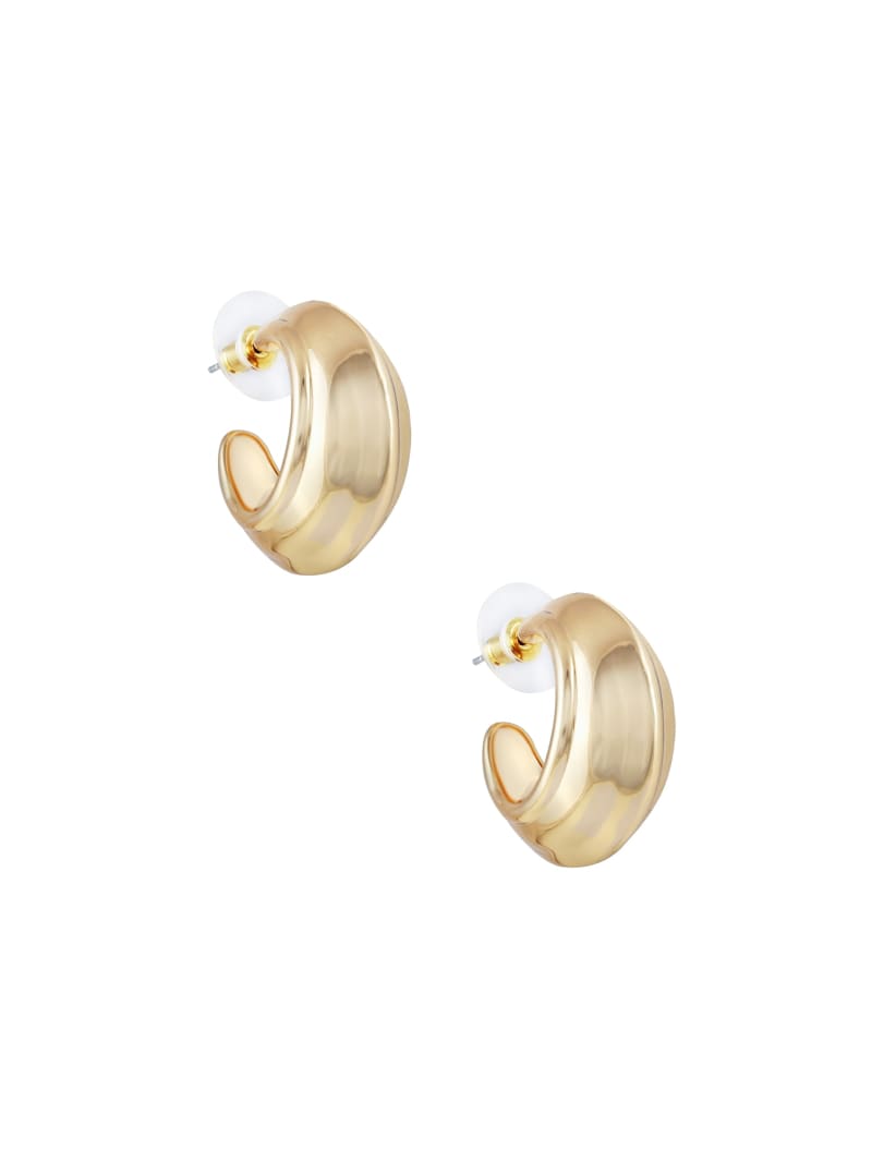 Gold-Tone Wide Hoop Earrings