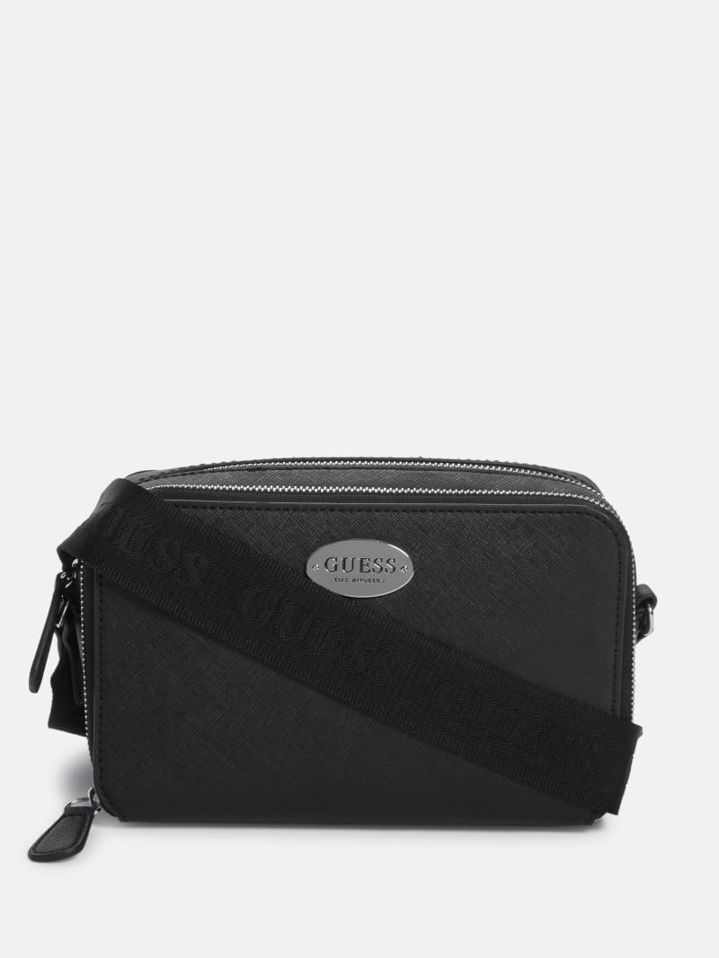 Haddington Mini Double-Zip Crossbody | GUESS Factory Ca