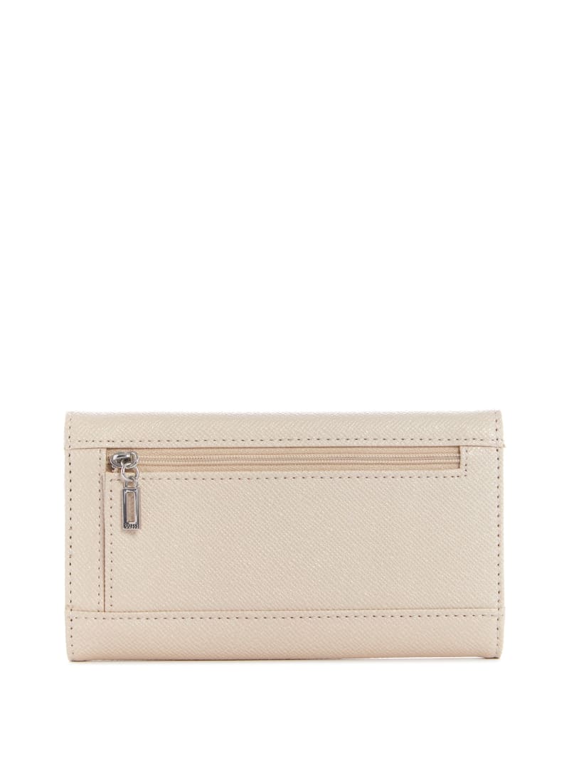 [JILLSTUART]★PEARL-EMBELLISHED LEATHER 2-TIER SLIM WALLET JILLSTUART]☆PEARL-EMBELLISHED LEATHER 2-TIER SLIM WALLET