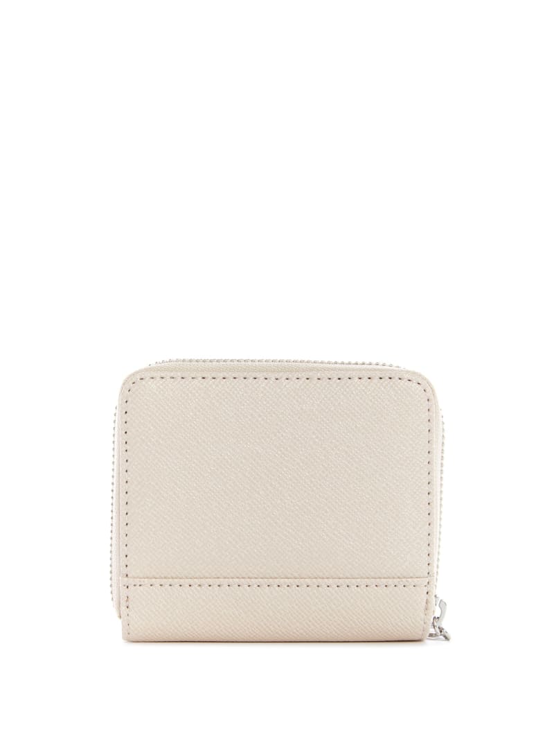 Abree Glitter Small Zip-Around Wallet | GUESS Factory