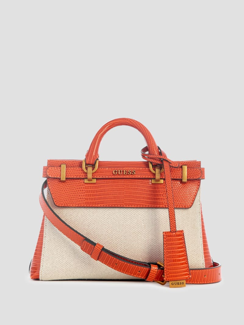 Guess red satchel 2025