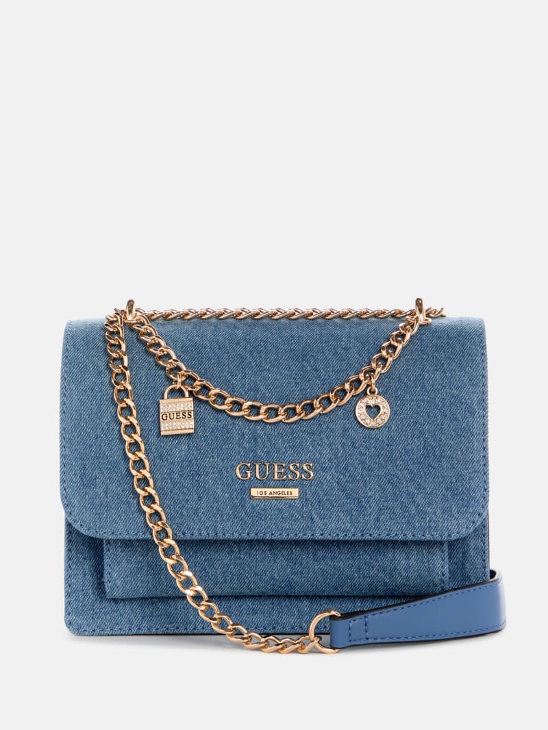 グェンヴァントゥアンページ Beryln Denim Convertible Crossbody | GUESS Factory