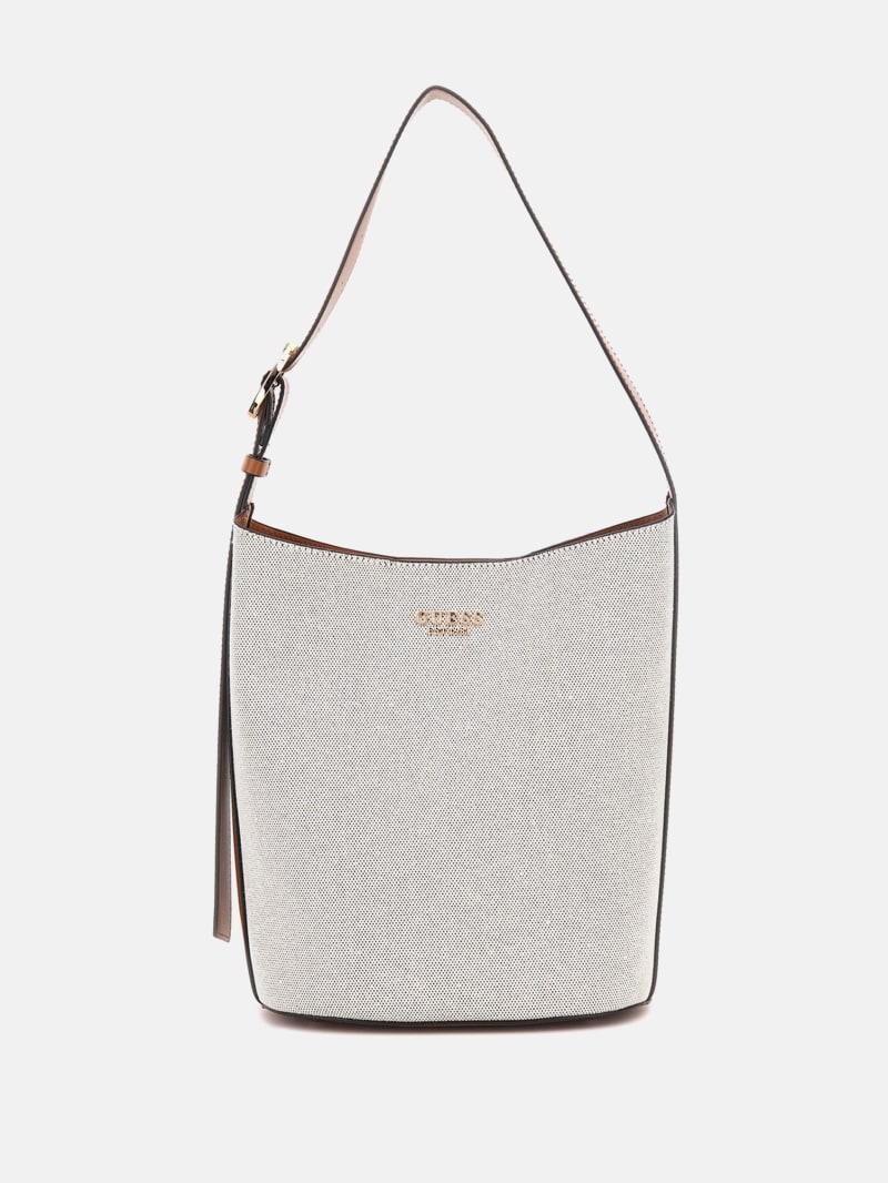 GUESS® Nicolette Canvas Large Bucket Bag