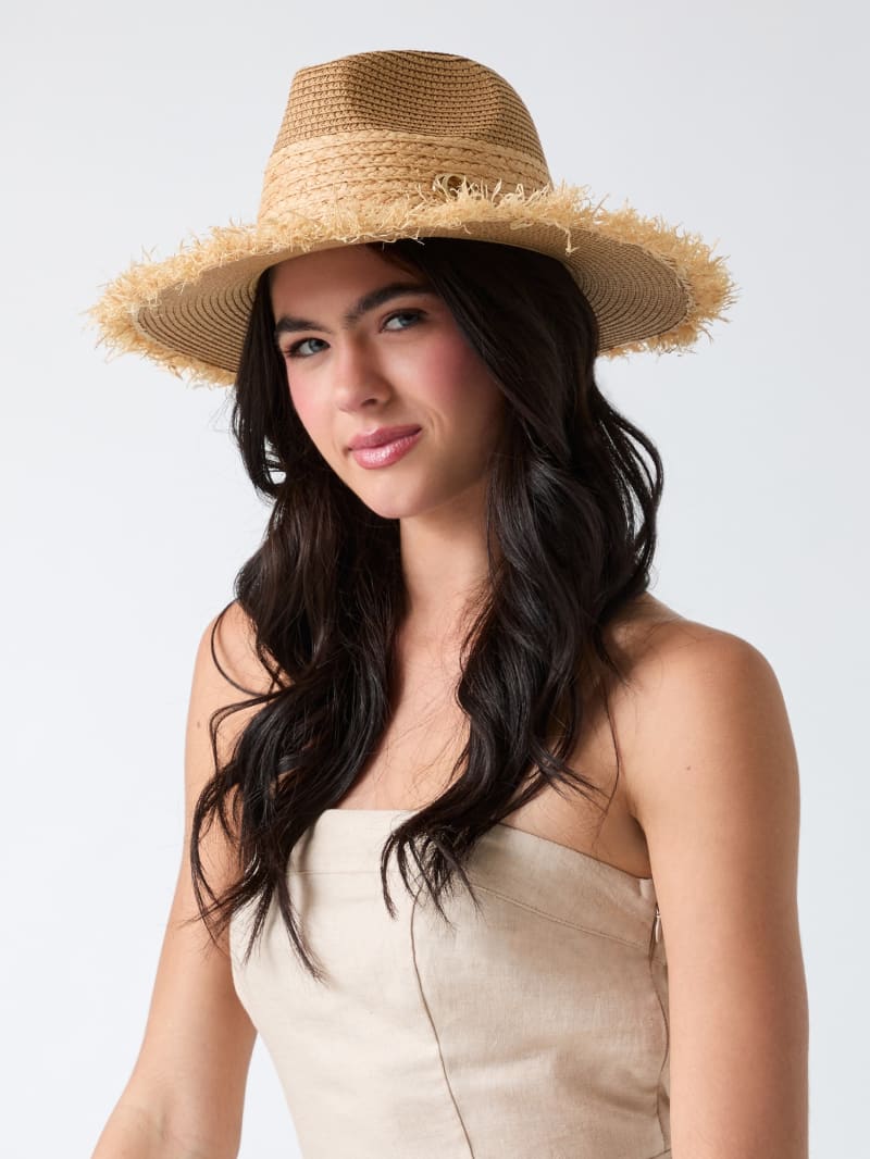GUESS® Wide Brim Straw Hat Women