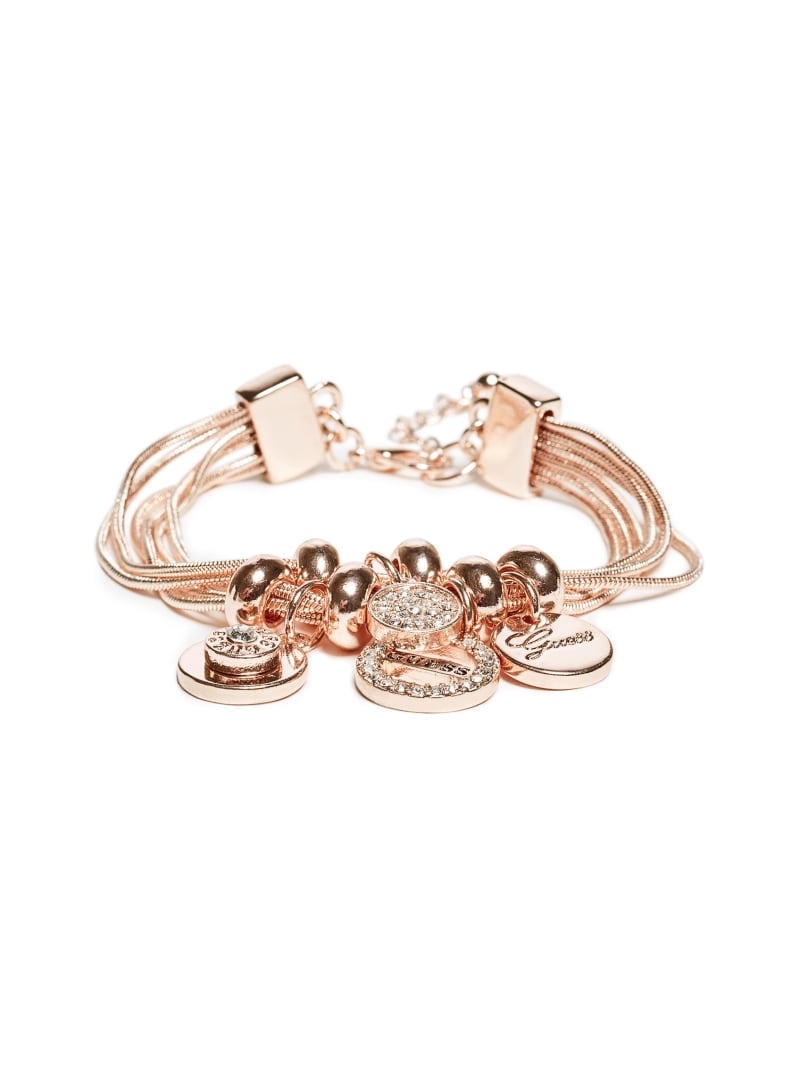 Rose GoldTone Charm Bracelet GUESS Factory