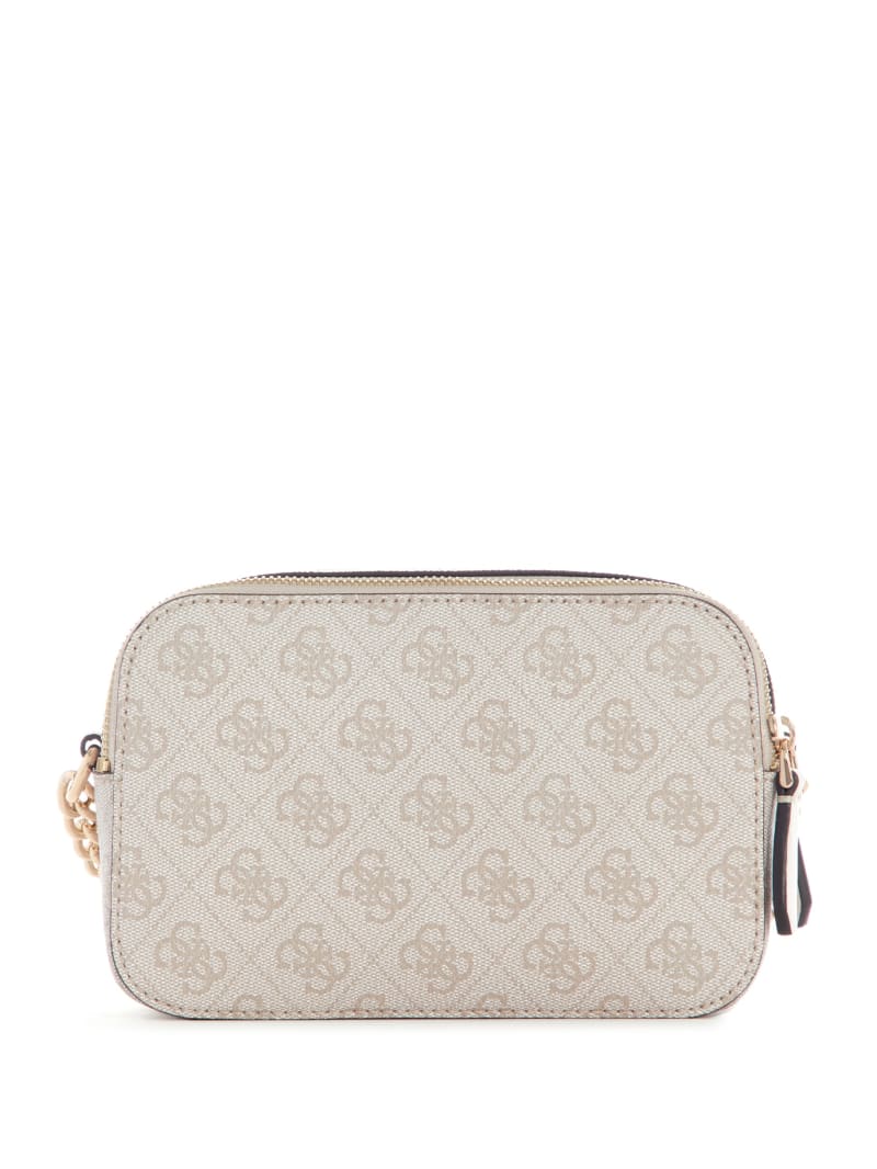 Guess NOELLE CROSSBODY CAMERA (Beige) - Bolsos de mano chez Sarenza (543869)